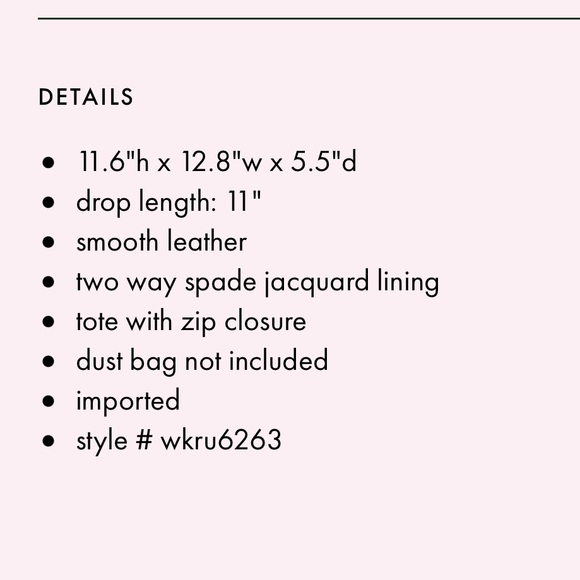 Kate Spade Janie Medium Tote Cherrywood Laptop Bag - Picture 5 of 13